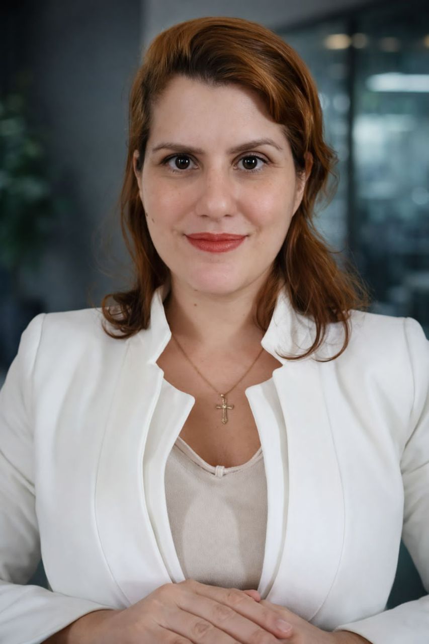 Aline Motta trabalhando